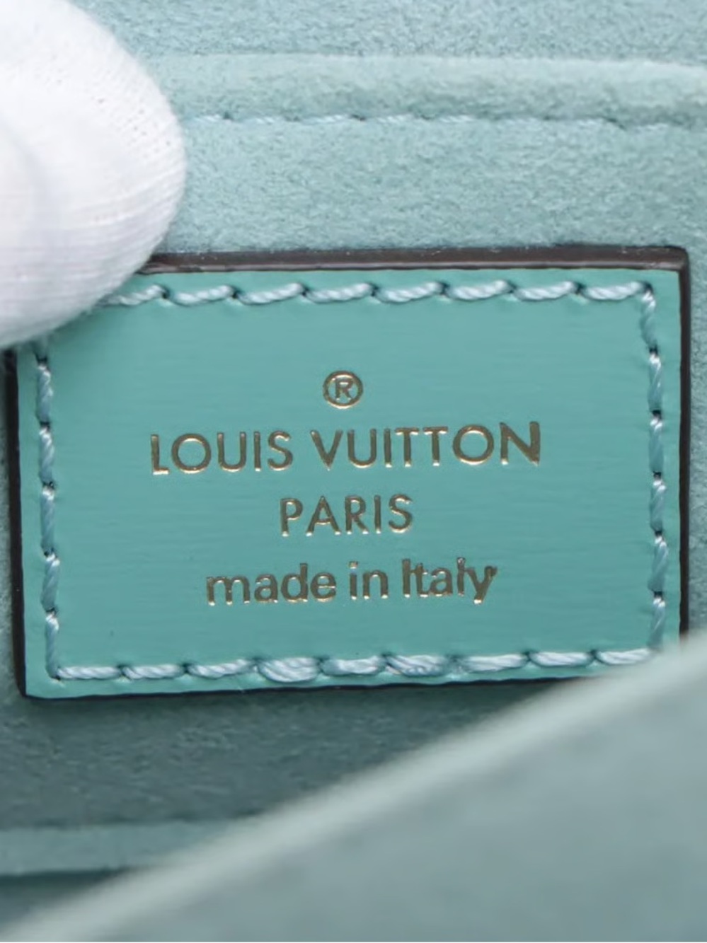 ✨🛍️ Louis Vuitton Light Blue Leather Mini Dauphine Shoulder Bag - Picture 8 of 10